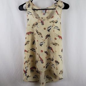 American Rag Sleeveless Sheer Racerback Top Small